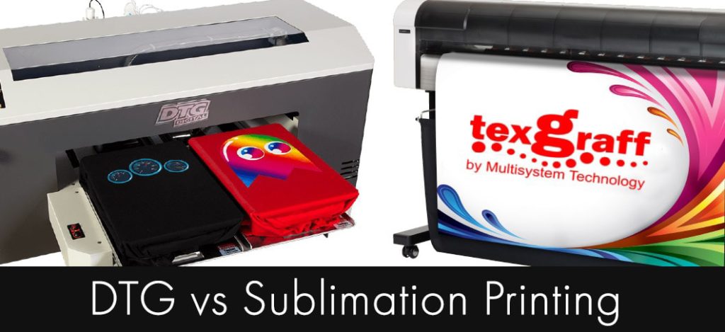 DTG Vs Sublimation printing comparison